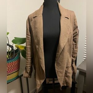 Chicos Linen Blazer (Zipper pockets)